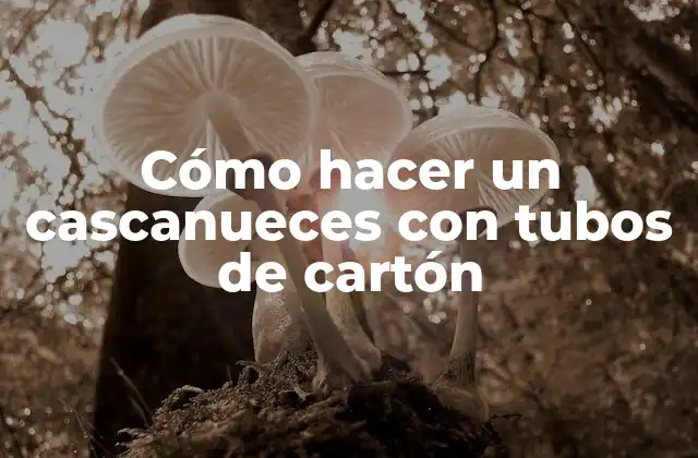 Cómo Hacer un Cascanueces con Tubos de Cartón
