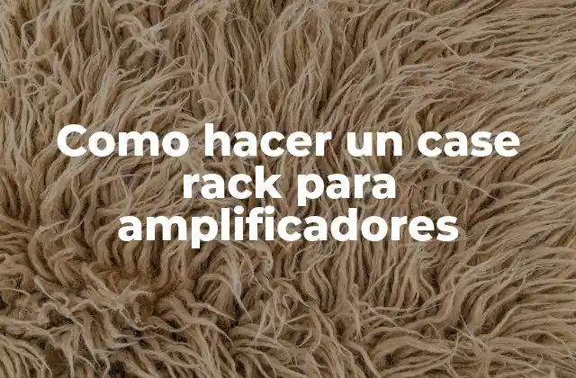 Como Hacer un Case Rack para Amplificadores