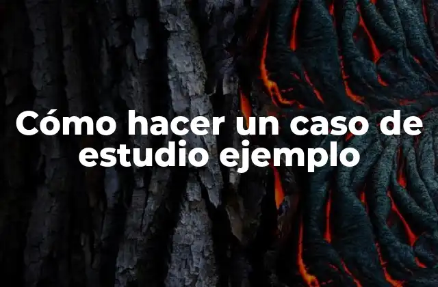 Cómo Hacer un Caso de Estudio Ejemplo