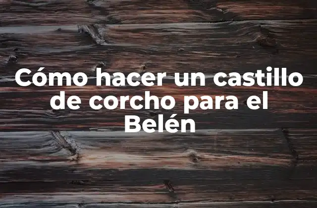 Cómo Hacer un Castillo de Corcho para el Belén 2 Cómo hacer un castillo de corcho para el Belén