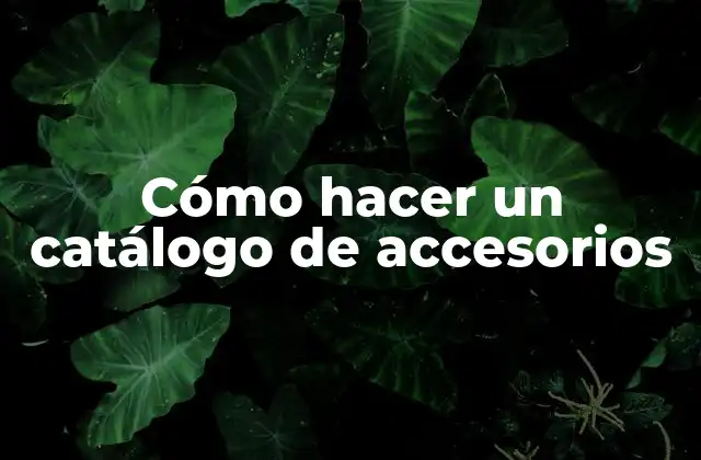 Cómo Hacer un Catálogo de Accesorios 2 Cómo hacer un catálogo de accesorios