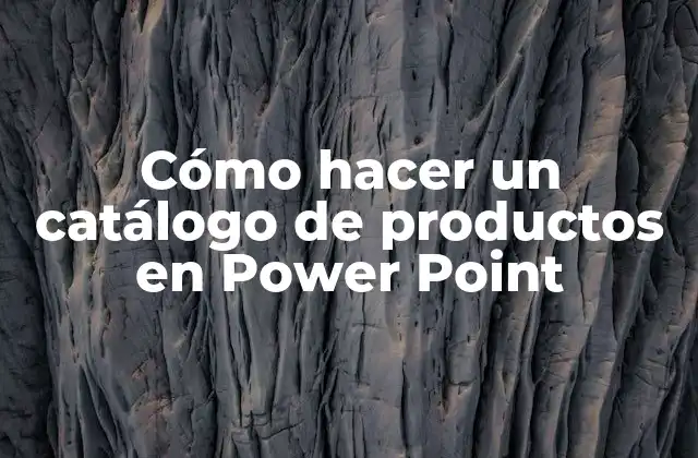 Cómo Hacer un Catálogo de Productos en Power Point