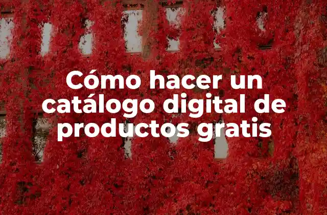 Cómo Hacer un Catálogo Digital de Productos Gratis