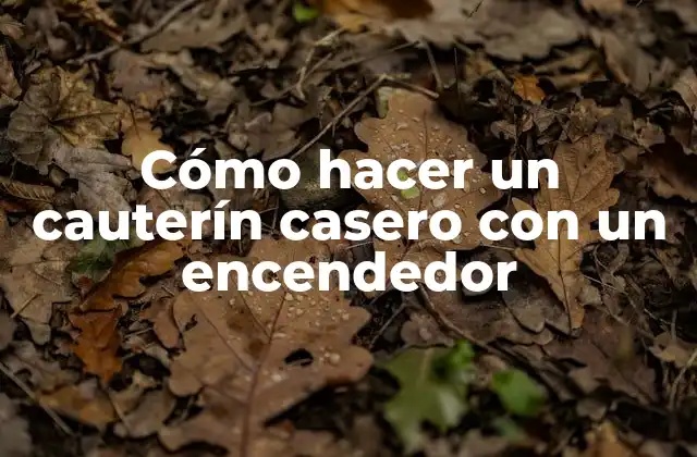 Cómo Hacer un Cauterín Casero con un Encendedor