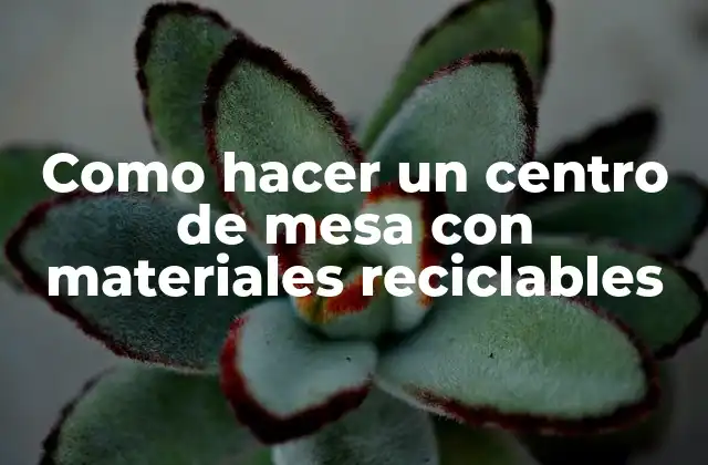 Como Hacer un Centro de Mesa con Materiales Reciclables