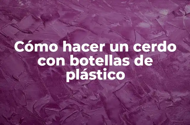 Cómo Hacer un Cerdo con Botellas de Plástico