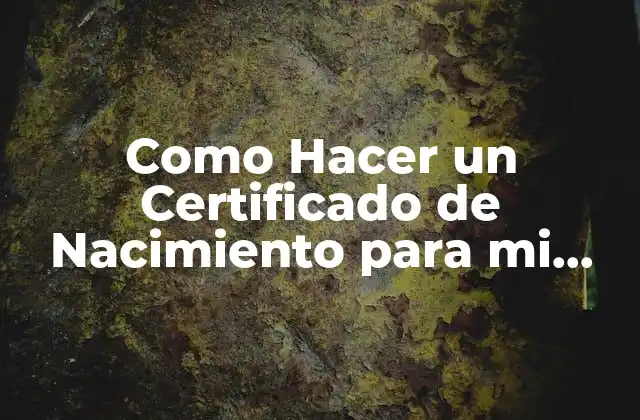 Como Hacer un Certificado de Nacimiento para Mi Huevo