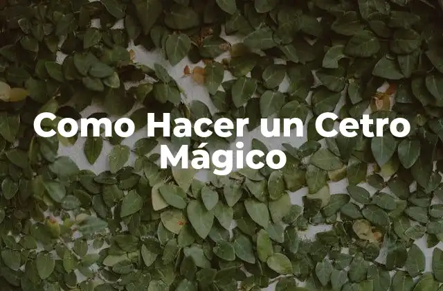 Como Hacer un Cetro Mágico