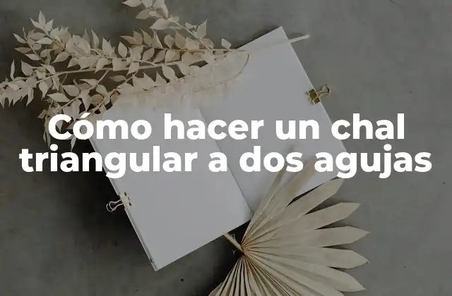 Cómo Hacer un Chal Triangular a Dos Agujas