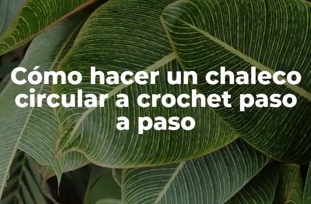 ¿Qué es un chaleco circular a crochet y para qué sirve?