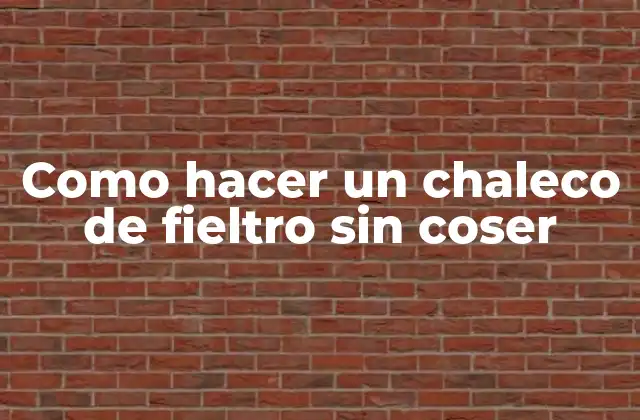 ¿Qué es un chaleco de fieltro sin coser?