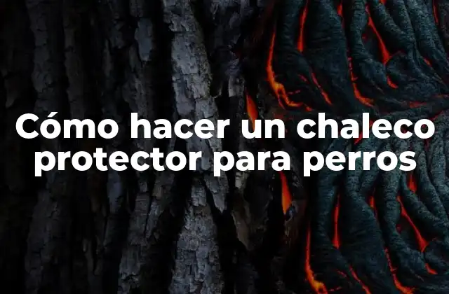 Cómo hacer un chaleco protector para perros