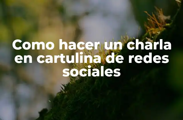 Como Hacer un Charla en Cartulina de Redes Sociales