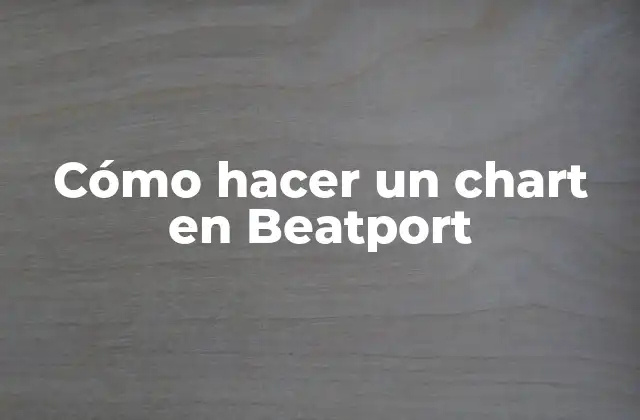 Cómo Hacer un Chart en Beatport