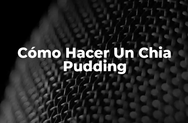 Cómo Hacer un Chia Pudding