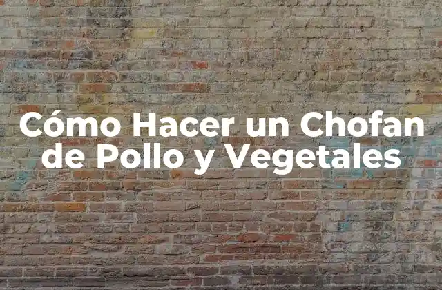 Cómo Hacer un Chofan de Pollo y Vegetales