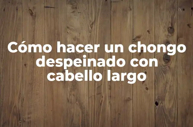 Cómo Hacer un Chongo Despeinado con Cabello Largo 2 ¿Qué es un chongo despeinado y para qué sirve?