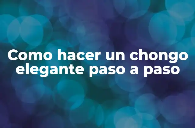 Como Hacer un Chongo Elegante Paso a Paso