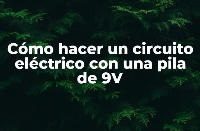 Cómo Hacer un Circuito Eléctrico con una Pila de 9v