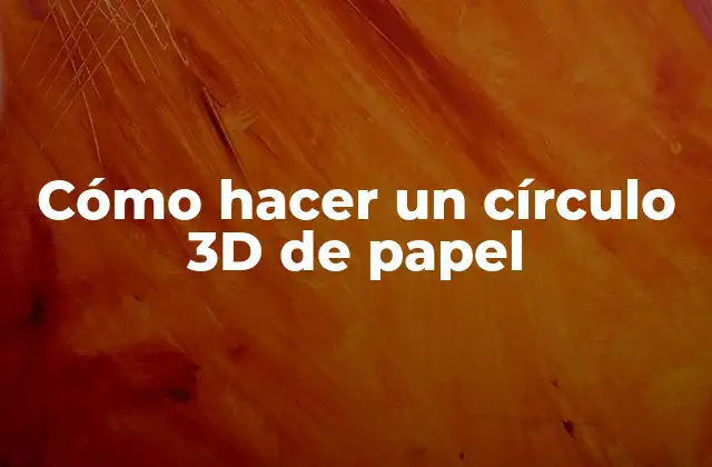 Cómo Hacer un Círculo 3d de Papel 2 Cómo hacer un círculo 3D de papel