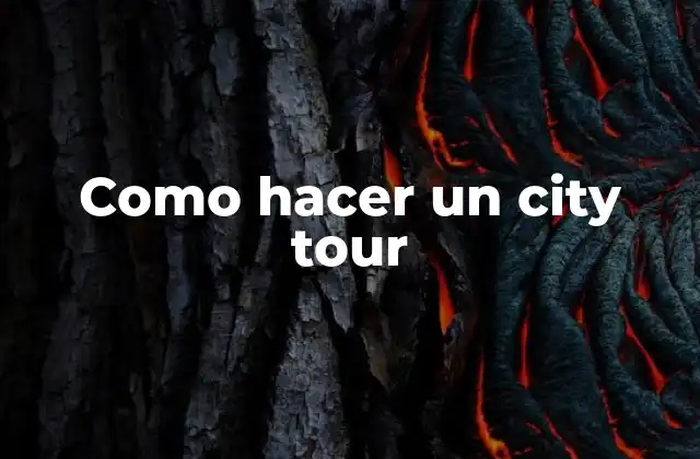 Qué es un city tour