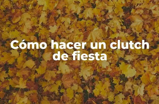 ¿Qué es un clutch de fiesta y para qué sirve?