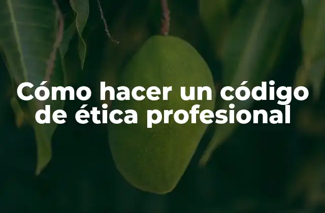 Cómo Hacer un Código de Ética Profesional