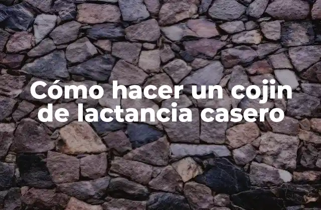Cómo Hacer un Cojin de Lactancia Casero