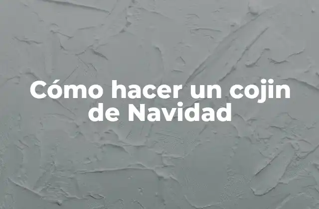 Cómo Hacer un Cojin de Navidad