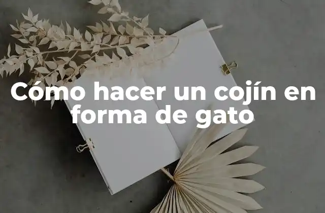 Cómo Hacer un Cojín en Forma de Gato