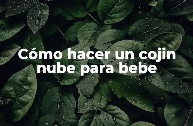 Cómo Hacer un Cojin Nube para Bebe
