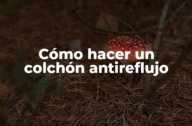 Cómo Hacer un Colchón Antireflujo