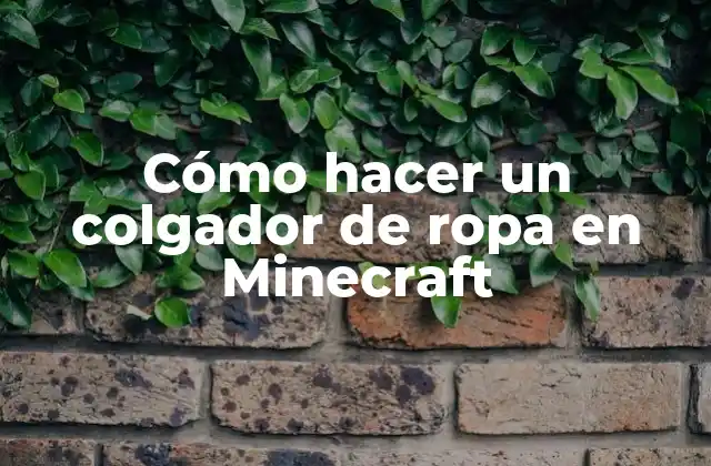 Cómo Hacer un Colgador de Ropa en Minecraft