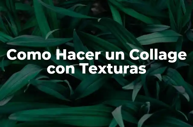 Como Hacer un Collage con Texturas 2 ¿Qué es un Collage con Texturas?