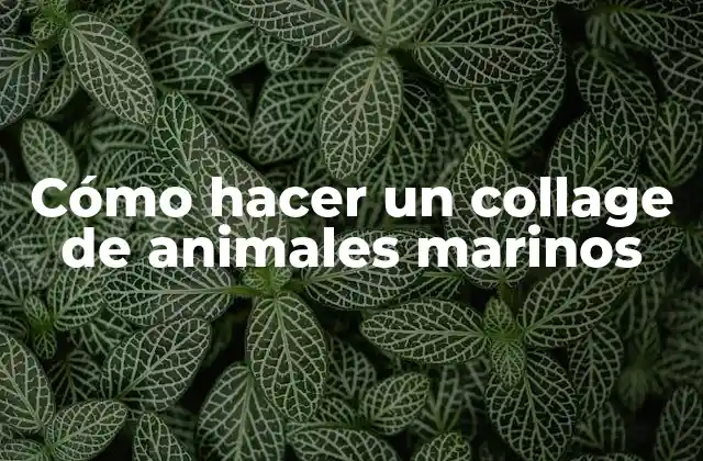 Cómo Hacer un Collage de Animales Marinos