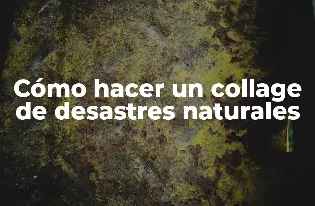 Cómo Hacer un Collage de Desastres Naturales