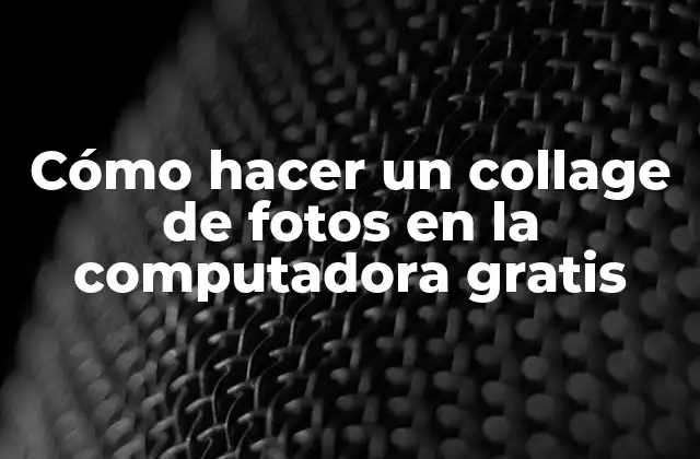 Cómo Hacer un Collage de Fotos en la Computadora Gratis