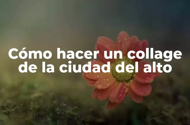 Cómo Hacer un Collage de la Ciudad Del Alto