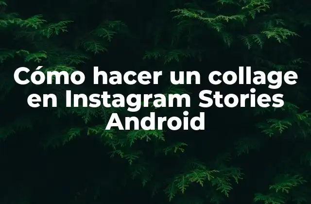 Cómo Hacer un Collage en Instagram Stories Android