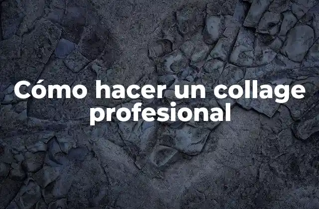 Cómo Hacer un Collage Profesional 2 ¿Qué es un collage profesional y para qué sirve?