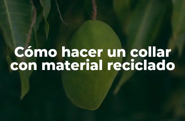 Cómo Hacer un Collar con Material Reciclado