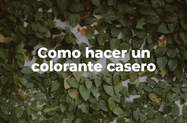 Como Hacer un Colorante Casero 2 Como hacer un colorante casero