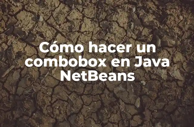 Cómo Hacer un Combobox en Java Netbeans