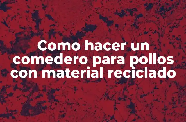 Como Hacer un Comedero para Pollos con Material Reciclado 2 Un comedero para pollos con material reciclado