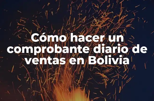 Cómo Hacer un Comprobante Diario de Ventas en Bolivia 2 ¿Qué es un comprobante diario de ventas?