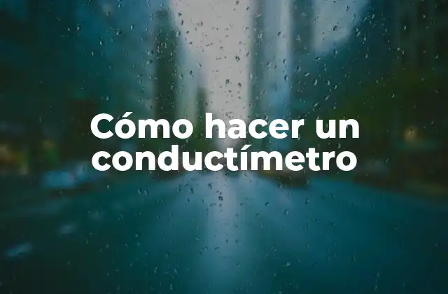 Cómo Hacer un Conductímetro