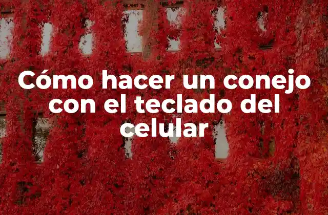 ¿Qué es un conejo con el teclado del celular?