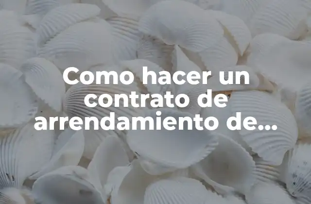 Como Hacer un Contrato de Arrendamiento de Departamento
