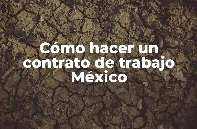 Cómo Hacer un Contrato de Trabajo México