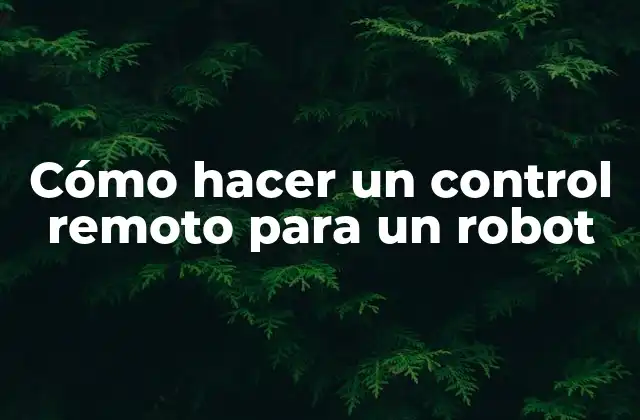 Cómo Hacer un Control Remoto para un Robot